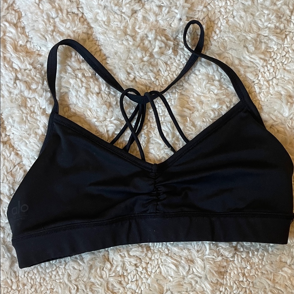 ALO Yoga Midnight Strappy Sports Bra